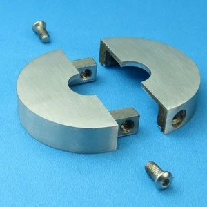 Edelstahl Abdeckrosette Ø 45x12 mm Geteilt Rosette V2A Rohr Rundstab Geschliffen - Bild 1 von 3