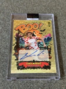 Luka Modric True 1/1 Auto Boo! Card Haunted Hits Wild Card - Picture 1 of 2