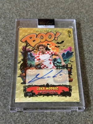 Luka Modric True 1/1 Auto Boo! Card Haunted Hits Wild Card - Image 1 of 2