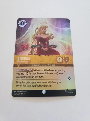 Disney Lorcana Fabled Aurora Holding Court Epic Foil 206/204 - Image 1 of 2