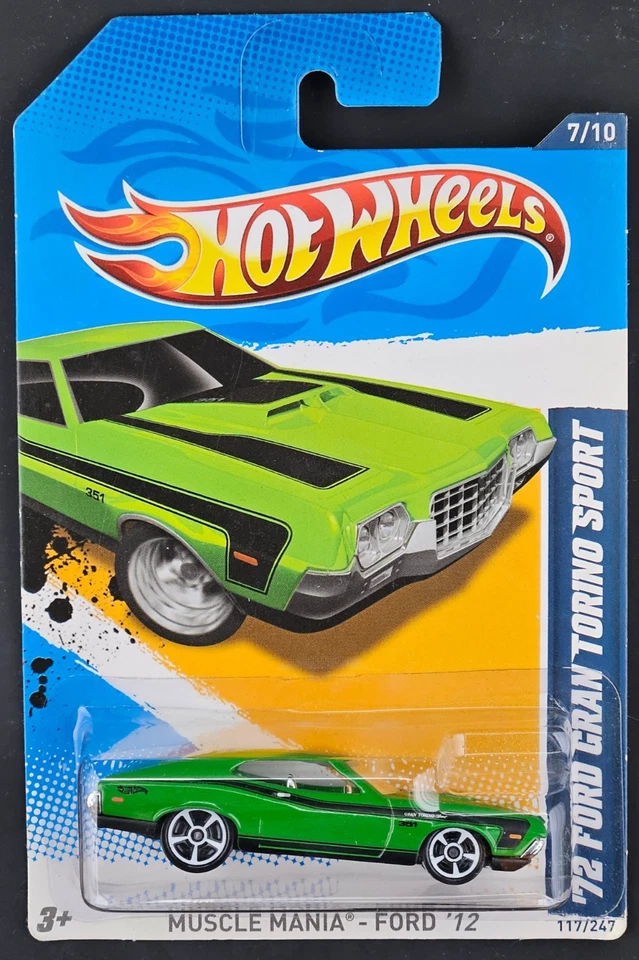 Ford Gran Torino Sport 2012 Hot Wheels Muscle Mania #7/10 '72 verde muy buen estado Foto 1 de 1