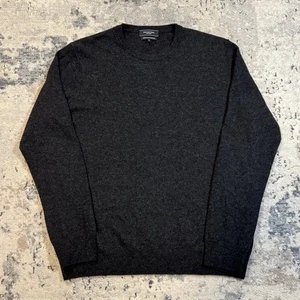 Maglione Mantovani Studio Cashmere Uomo Grande Nero Pullover Manica Lunga Italia - Foto 1 di 6