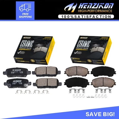 Front and Rear Ceramic Disc Brake Pads Fit 2014 - 2020 Nissan Rouge, Rogue Sport - Image 1 of 4