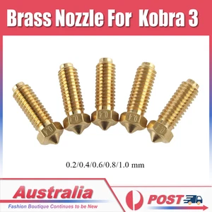 For Anycubic Kobra 3 Nozzle Brass Hardened Steel 3D Printer Volcano Nozzles - Photo 1/34