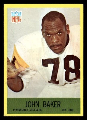 1967 PHILADELPHIA JOHN BAKER 147 VG-EX FOOTBALL PITTSBURGH STEELERS - Image 1 of 2