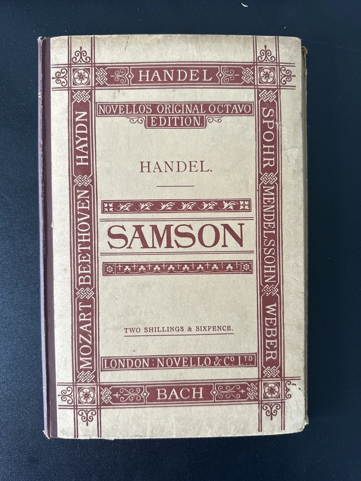 Handel Samson – Novello’s Original Octavo Edition, Vocal Score (c.1900) - Image 1 of 4