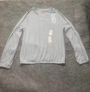 Girl’s Cat & Jack Long Sleeve Shirt Light Blue Girls Size L (10-12) NWT 0319 - Picture 1 of 15
