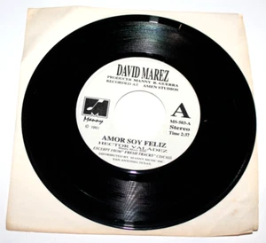 David Marez Manny Records San Antonio Texas 45 Record Jukebox - Imagen 1 de 4
