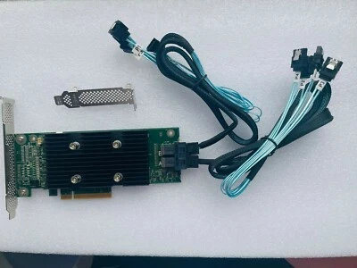 Dell HBA330 12Gbps SAS3008 HBA P16 IT mode ZFS FreeNAS unRAID 2* SFF-8643 SATA - Image 1 of 4