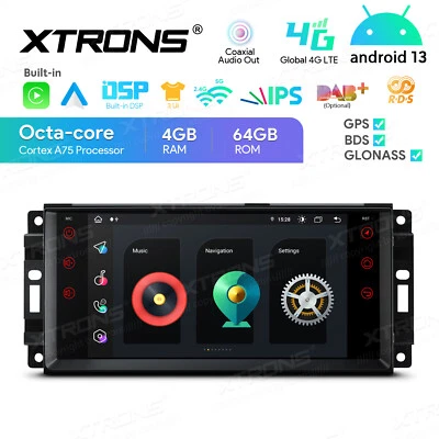4G Car-Play Android 8-Core 64G Car GPS Stereo Radio 7 in For Jeep Chrysler Dodge - Image 1 of 4