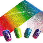 Folia do zdobienia paznokci 💖 Tęczowe holograficzne folie siatkowe 💖 Dekoracja paznokci Naklejka transferowa