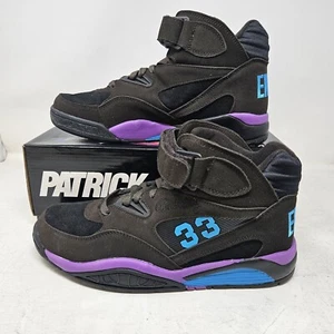 Men's Patrick Ewing Kross Black Aqua Basketball Shoes / 1EW90120 254 / Size 10 - Picture 1 of 6