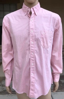 Camisa Polo Vintage Wrangler Corte Vaquero Manga Larga Rosa Hecha en EE. UU. Talla 16-35 Foto 1 de 4