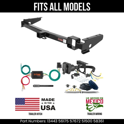 Engate de reboque Toyota Land Cruiser 04-07 + fiação de 7 pinos compatível com todos os modelos Curt - Imagem 1 de 4