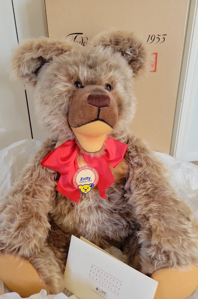 RARE STEIFF HUGE 75CM ZOTTY TEDDY BEAR LTD ED ONLY 1500! 1953 REPLICA EAN 408700 - Image 1 of 4