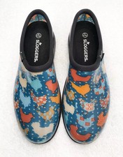 Womens Size 10 SLOGGERS Rooster Hen Muck Rain Outdoor Loafer Style Shoes