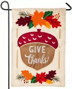 "Give Thanks Eichel 168694 immergrüne APPLIKATION Gartenflagge 12,5"" x 18""" - Bild 1 von 1