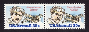 Scott #c100 Glenn Curtiss Aviation Pioneer Horizontal Pair of Stamps - MNH - Picture 1 of 1