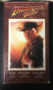 Indiana Jones Trilogy VHS 3 Tape Collector Edition Original BOX SET 1989 Vintage - Picture 1 of 12