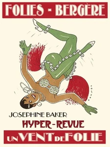 Póster De Colección Josephine Baker Folies Bergere Show Música Danza Reproducción SH GRATIS - Imagen 1 de 1
