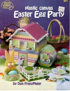 AMERICAN SCHOOL OF NEEDLEWORK PLASTIC CANVAS EASTER EGG PARTY - Picture 1 of 2