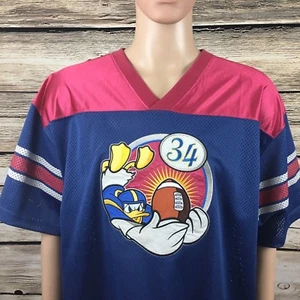Disney Store Donald Duck Football Jersey #34 Embroidered RARE/VINTAGE -A215 - Picture 1 of 9