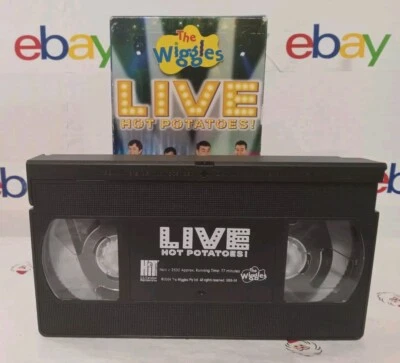 The Wiggles LIVE Hot Potatoes VHS Tape HIT Entertainment 2004 RARE (See Descrip) - Image 1 of 4