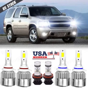 Para for Suburban Tahoe 2007-2014 6000K Faros LED Hi/Lo+Kit de luces antiniebla - Picture 1 of 12