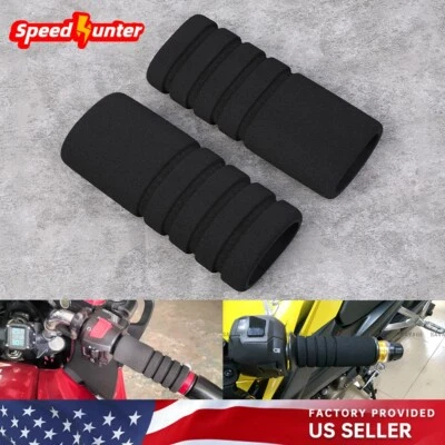 Universal Motorcycle Grip Covers Comfort Foam Handlebar Cover Sponge Hand Grips - Image 1 of 4