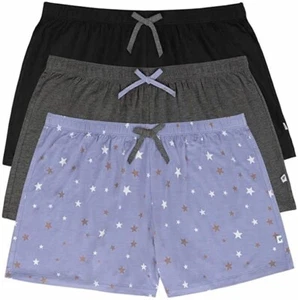 Neu mit Etikett Jane and Bleecker Damen-Schlafshorts 3er-Pack schwarz/grau Größe S 35 $ 9A207 - Bild 1 von 4