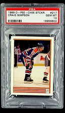 1989 O-Pee-Chee OPC Album Stickers #217 Craig Simpson O Pee Chee PSA 10 POP 2