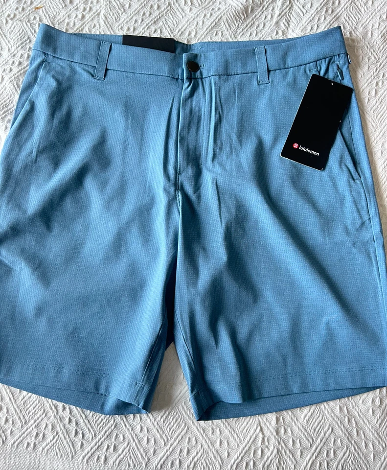 LULULEMON 36 MEN’S ABC Classic-Fit Shorts 7.5" WovenAir in Green-Tea LM7ARWS