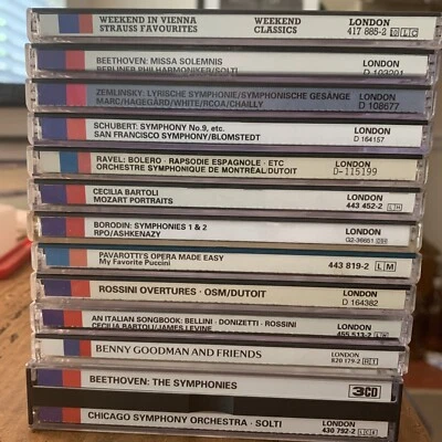 London Classical 14 cd lot 12 Titles Beethoven Strauss Schubert Ravel Rossini - Imagem 1 de 4