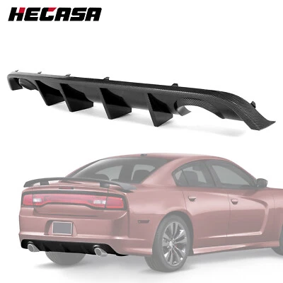 For Dodge Charger SRT8 12-14 Rear Diffuser Bumper Lip Valance Carbon Fiber Style - Image 1 of 4
