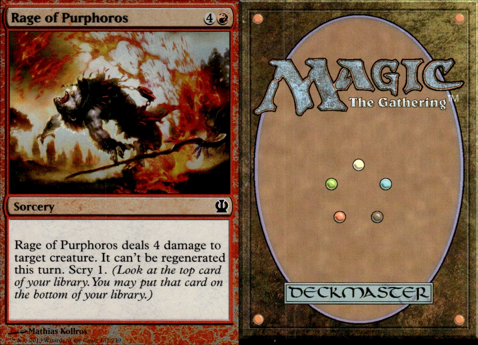 Magic: The Gathering - Theros Foil Rage of Purphoros #137  - Image 1 of 1