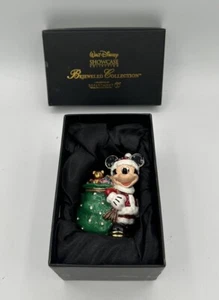 Dept 56 Walt Disney Showcase Bejeweled Collection Christmas 3” Santa Mickey Box - Picture 1 of 11