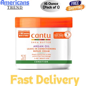 Cantu Leave-In Conditioning Repair Cream w/ Argan Oil Shea Butter, 16oz - Picture 1 of 11