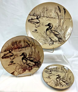 Mossy Oak Duck Animal Print Stoneware Dinnerware~~Set of 3 - Picture 1 of 5