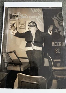 Photo B & W Santa Claus 1961 Ft Hayes Ohio Christmas St Nick Holiday - Picture 1 of 1