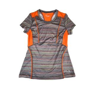 Maglia da corsa Fila Sport donna XS aderente tecnologia traspirante maglietta arancione ventilata - Foto 1 di 9