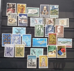 Greece stamps used COMPLETE YEAR set 1965 12 COMPLETE SETS HELLAS #986-1012 - Picture 1 of 5