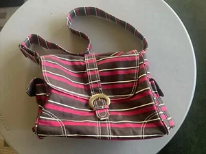 Vintage Canvas Footed Large Lined Baby Diaper Bag Tote Kalencom - Picture 1 of 10