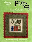 LIZZIE KATE: CHRISTMAS BLESSINGS FLIP IT GIVING (W/CHARM) CROSS STITCH PATTERN