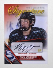 2020-21 BY cards WHL Vanke Rays Authentic Signature Kiana Wilkinson 5/9