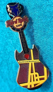 PARIS SATELLITE GOOGLE NAGIVATION STREET MAP GUITAR SERIES Hard Rock Cafe PIN - Picture 1 of 1