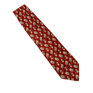 Robert Talbott NWT Mens 100% Handsewn Silk Tie Omaggio OS Red Square Paisley - Picture 1 of 8
