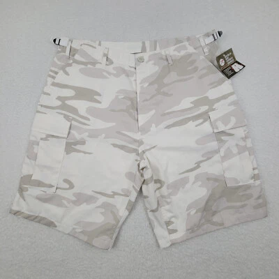 Rothco BDU Combat White Camo Cargo Shorts Mens Large L Regular Cotton Poly New** - Image 1 of 4