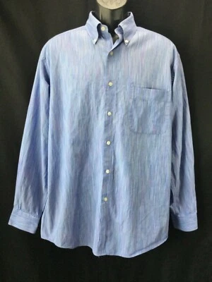 TALBOTS Men's Medium Dress Shirt Blue Multicolor Stripes Collared Business M - Image 1 of 4