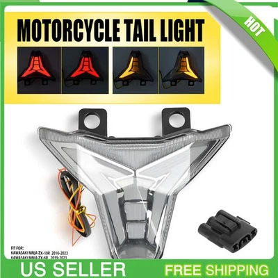 LED Tail Light Turn Signals Integrated For Kawasaki Ninja 400 / Z400 2018-2023 - Image 1 of 4