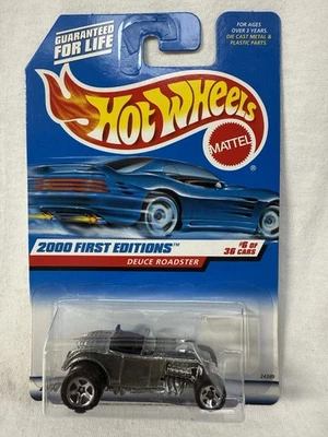 Hot Wheels 2000 primeras ediciones #6 de 36 autos Deuce Roadster 2000 #066 plateado Foto 1 de 4